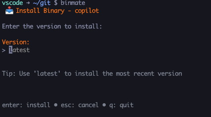 Binary Install View